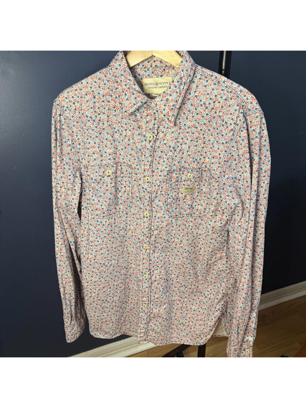 Ralph Lauren Denim & Supply Floral Button Up Shirt Men’s Medium Cotton